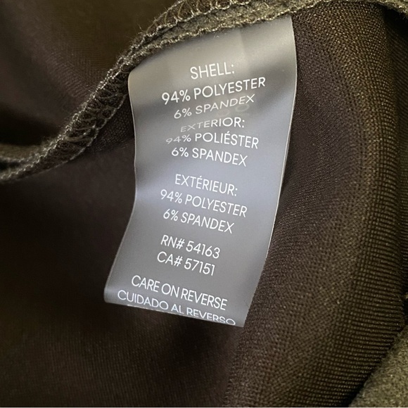 NWT  Calvin Klein Elegant Olive Green Suede Sheath Sleeveless Midi Dress Sz 8 - Picture 13 of 15